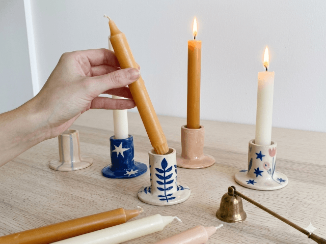 Crafting Serenity: Elegant Candle Holders from Air Dry Clay