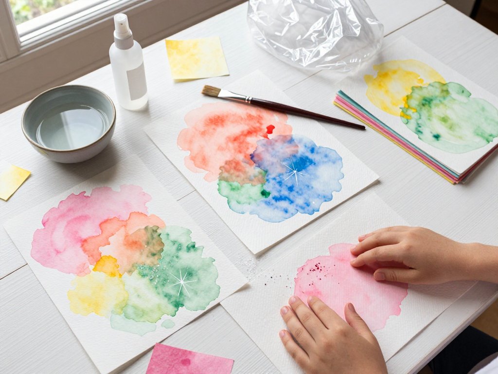 Bleeding Tissue Paper Art: Painting with Color