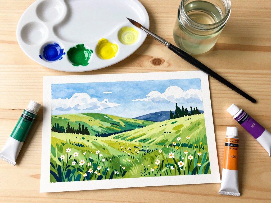 Gouache Summer Landscapes: Beginner Painting Guide