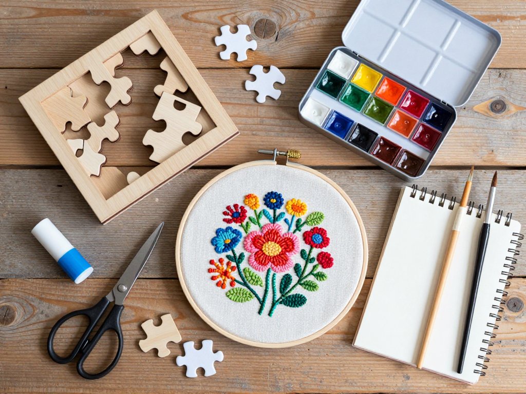 Grandma Hobbies Gift Ideas: Puzzles, Needlepoint & Watercolor