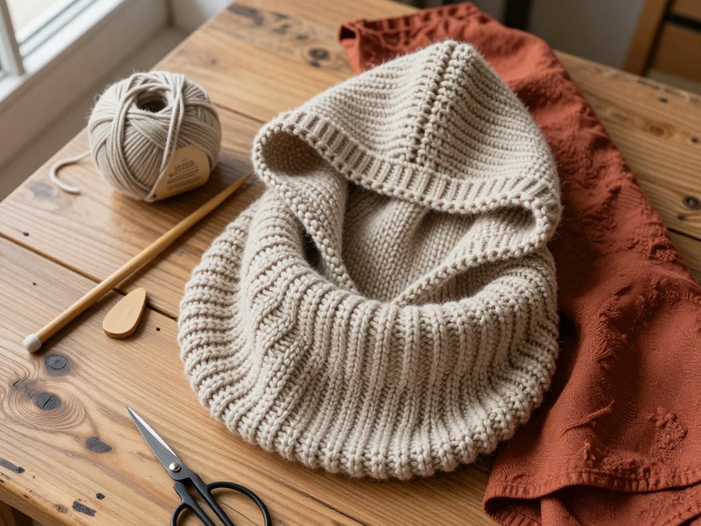 How to Knit a Hooded Cowl: Easy Beginner Pattern