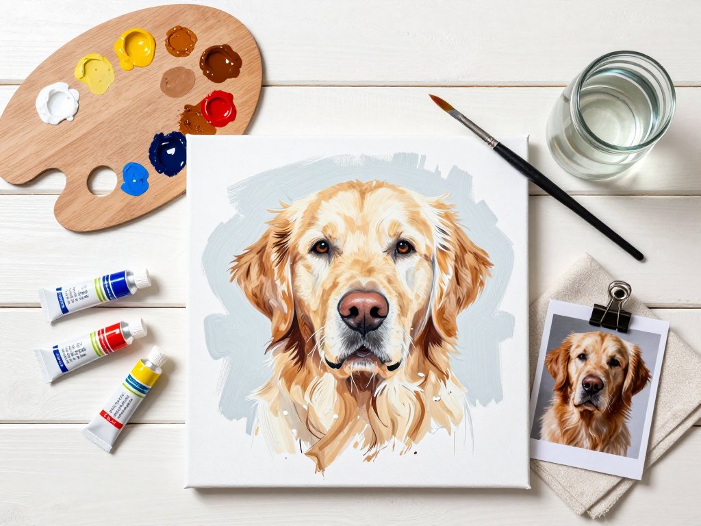 Pet Portrait Painting: Capture Your Dog or Cat