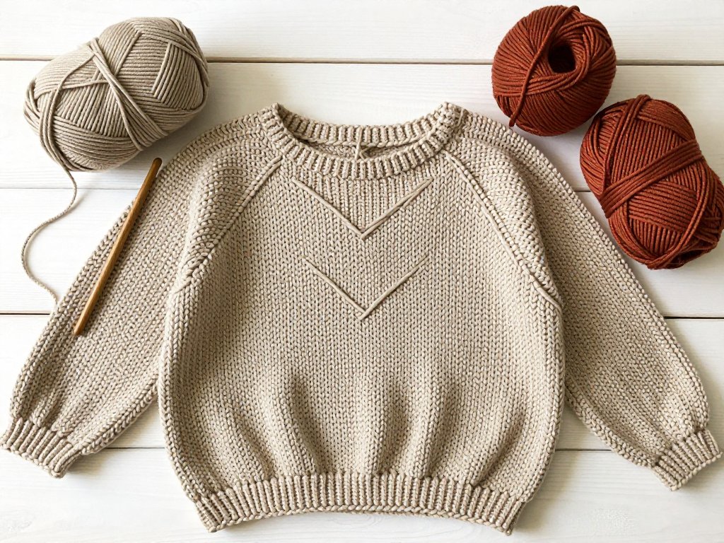 Top-Down Raglan Sweater: Crochet for Beginners